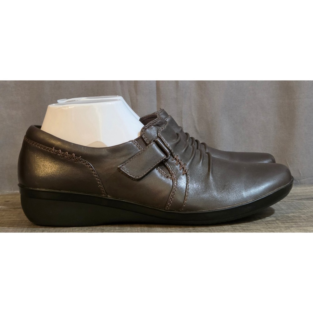 Clarks Everlay Coda Slip On Loafer Shoes Womens Size 9.5 Brown